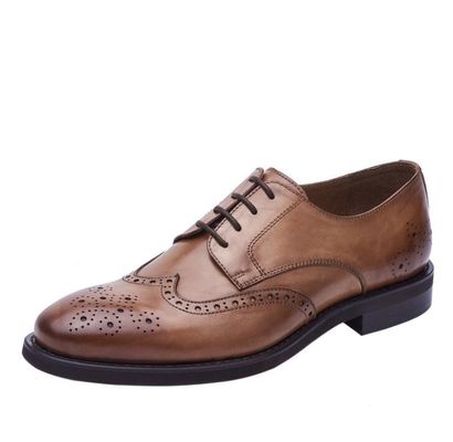 En el exterior, hombres zapatos de cuero de color marrón de patente, de color mixto, dedos cuadrados, zapatos de lujo para hombres
