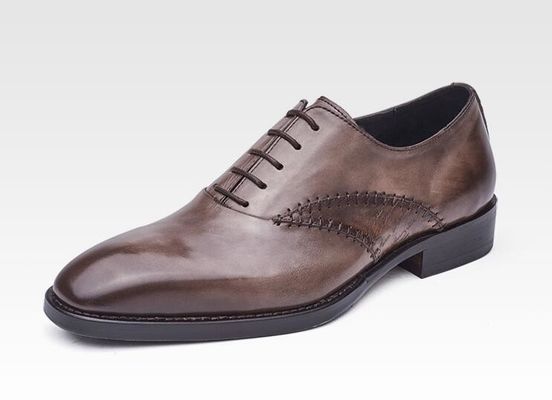 Hombres de moda zapatos de vestir formal de cuero genuino hombre negro zapatos de vestir de encaje