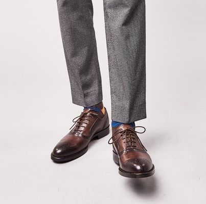 Clásico de PU hombres zapatos de vestir formal estilo Oxford zapatos hechos a mano a medida para el negocio