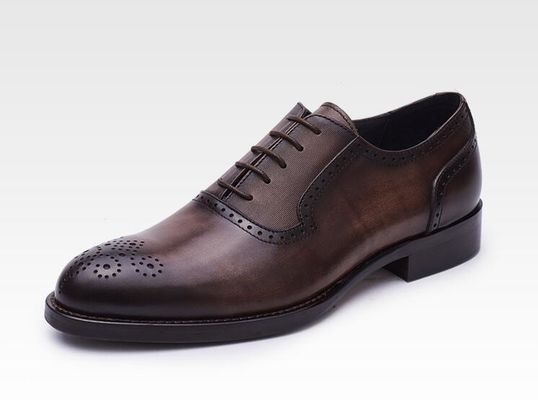 Clásico de PU hombres zapatos de vestir formal estilo Oxford zapatos hechos a mano a medida para el negocio