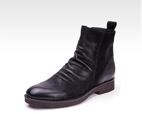 Botas de cuero de Goodyear, botas de cuero de hombre retro, botas de Chelsea