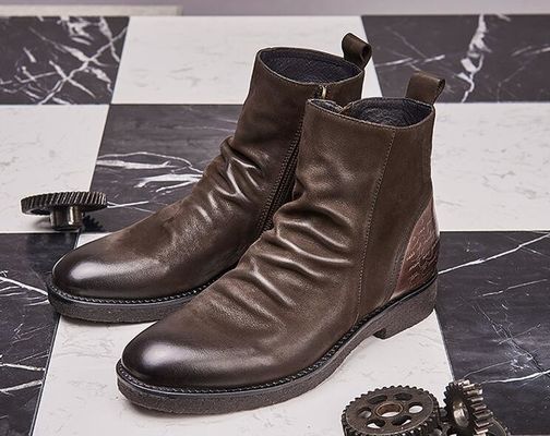 Botas de cuero de Goodyear, botas de cuero de hombre retro, botas de Chelsea