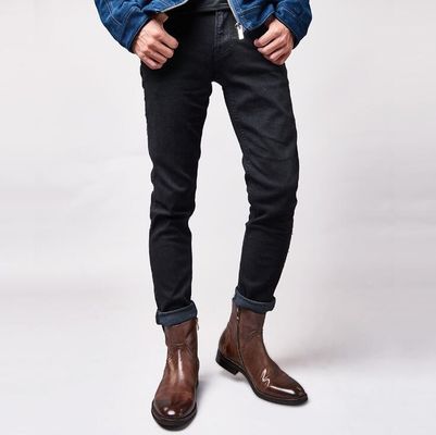 Botas británicas de ocio esculpidas para hombres con tobillos puntados estilo Brogue Botas Chelsea