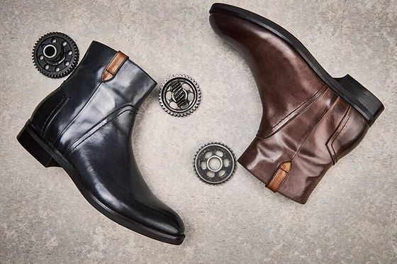 Botas británicas de ocio esculpidas para hombres con tobillos puntados estilo Brogue Botas Chelsea