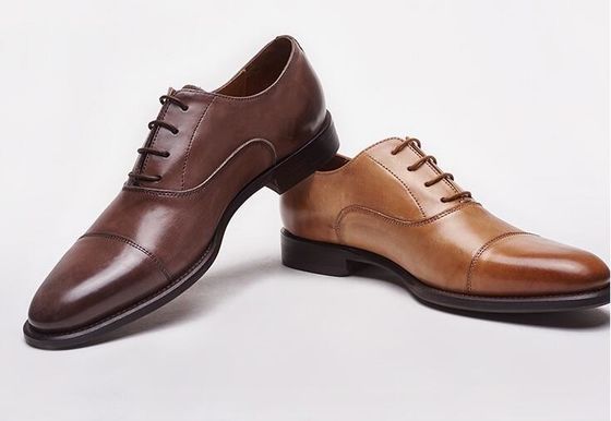 Empresarial / de la boda de los hombres de vestidos de zapatos de buey de cuero genuino de encaje hasta Brogues