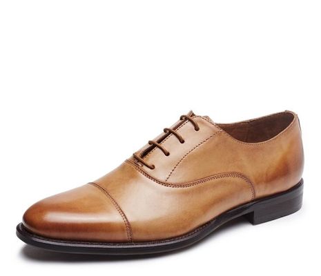 Empresarial / de la boda de los hombres de vestidos de zapatos de buey de cuero genuino de encaje hasta Brogues