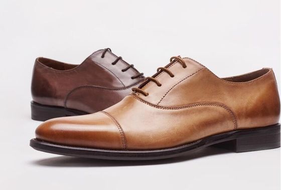 Empresarial / de la boda de los hombres de vestidos de zapatos de buey de cuero genuino de encaje hasta Brogues