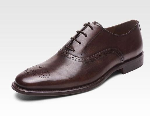 Lace Up Men Brogue zapatos de taco bajo de lujo zapatos de vestir con tamaño 37 - 48