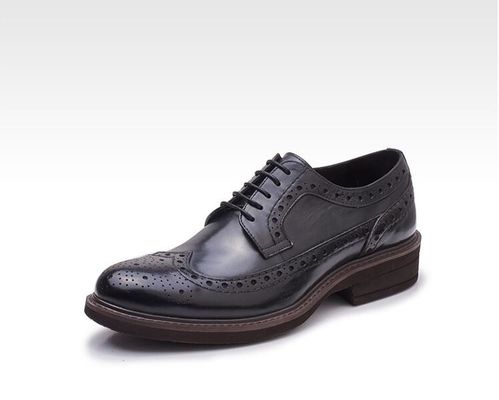 Clásicos zapatos de novia de cuero para hombres, zapatos de cuero para hombres con cordones.