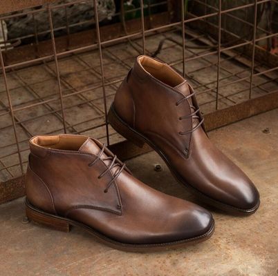Chukka Suede De Cuero Para Hombres De Cuero Casual Calzado Marrón Para Hombres Pantalones De Pantalón
