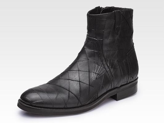 Invierno clásico hombre calzado casual de cuero tamaño normal cordones hasta hombres botas de tobillo de camiseta