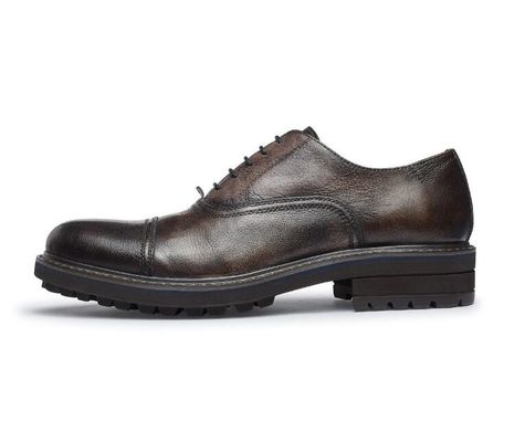 Calzado de cuero de hombre de ropa formal de tejido Elegante calzado de Goodyear con zapatos con dos dedos de punta