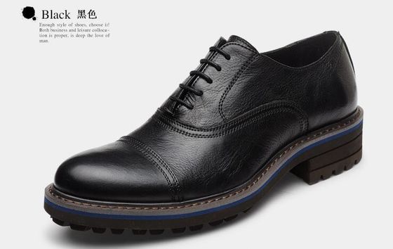 Calzado de cuero de hombre de ropa formal de tejido Elegante calzado de Goodyear con zapatos con dos dedos de punta