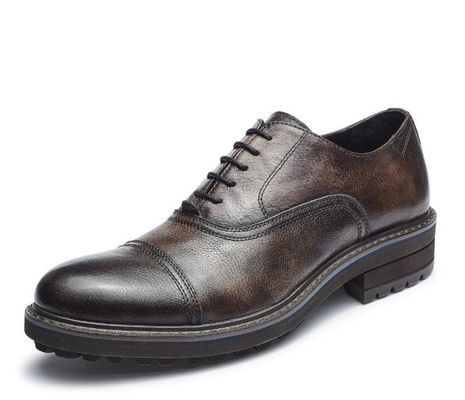 Calzado de cuero de hombre de ropa formal de tejido Elegante calzado de Goodyear con zapatos con dos dedos de punta