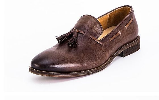 Enlace hasta el talón plano hombres Slip On Sneakers Alto Top / Bajo Corte Bollos de piel suave