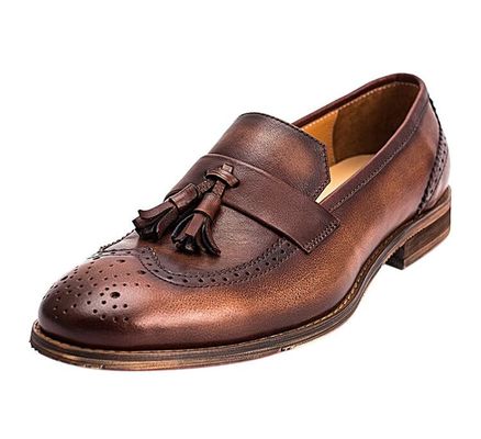Primavera / otoño hombre de piel tejida de color marrón zapatos para la fiesta