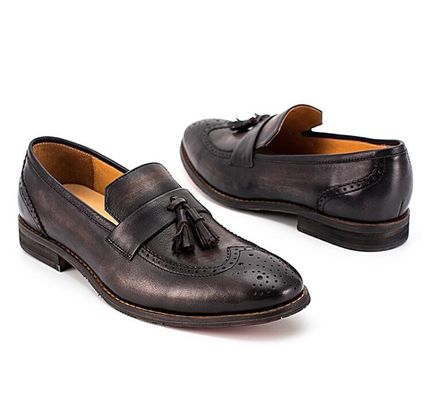 Primavera / otoño hombre de piel tejida de color marrón zapatos para la fiesta