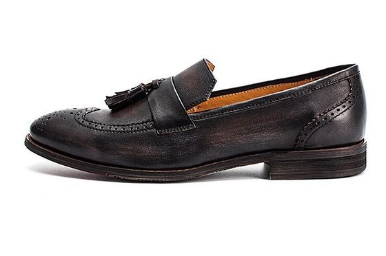 Primavera / otoño hombre de piel tejida de color marrón zapatos para la fiesta