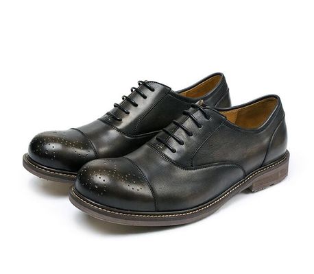 Zapatos casuales para hombres con dedos redondos negros, transpirables, zapatos deportivos de negocios, casuales