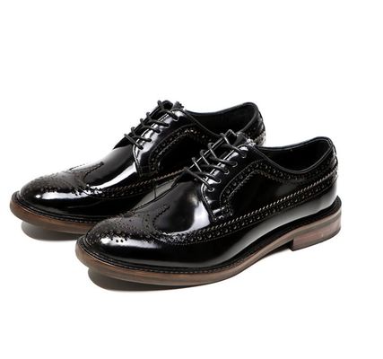 Marca italiana hombre zapatos de cuero zapatos planos zapatos negros zapatos de zapatilla