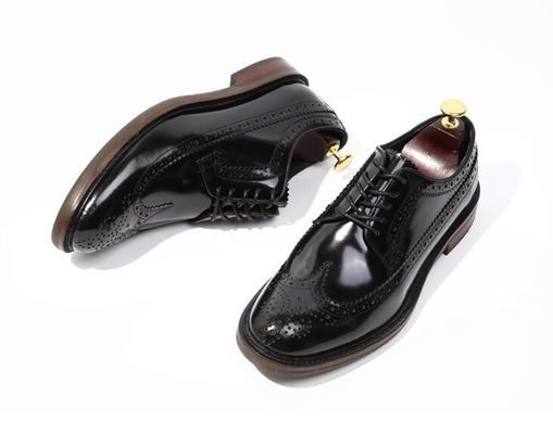 Marca italiana hombre zapatos de cuero zapatos planos zapatos negros zapatos de zapatilla