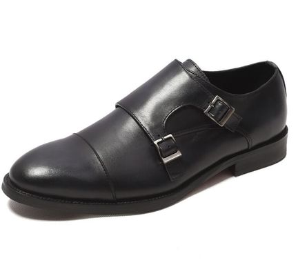Clásico hombre zapatos con cordones para la boda, zapatos redondos para hombres zapatos negros de Derby