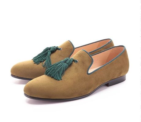 Loafers de terciopelo para hombres de alta gama con mellizas tamaño personalizado