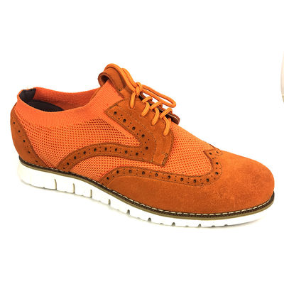 Flyknit Suede, zapatos de cuero para hombres, zapatos de tela de punto para el ocio.
