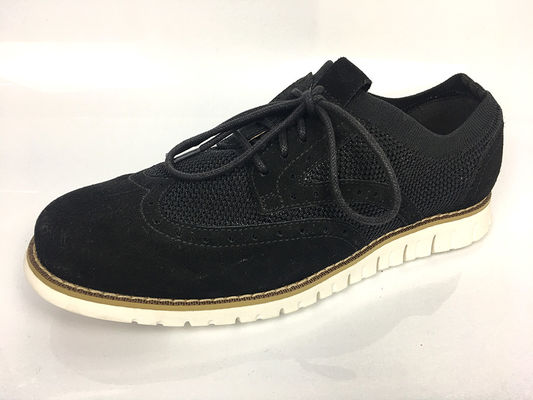 Zapatos de tela de punto de ocio para hombres Flyknit Suede Sola exterior EVA ligera