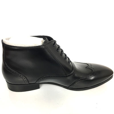 Cerraduras de cuero auténtico Invierno Botas de hombre de nieve Antiskid Sola de caucho Diseño único