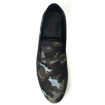Mujeres bordadas zapatillas de lujo de piel de oveja zapatillas de vestir