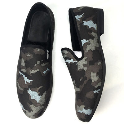 Mujeres bordadas zapatillas de lujo de piel de oveja zapatillas de vestir
