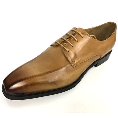 Alturas de aumento de elevación de vestidos zapatos hombres de cuero Oxford con dedos cuadrados