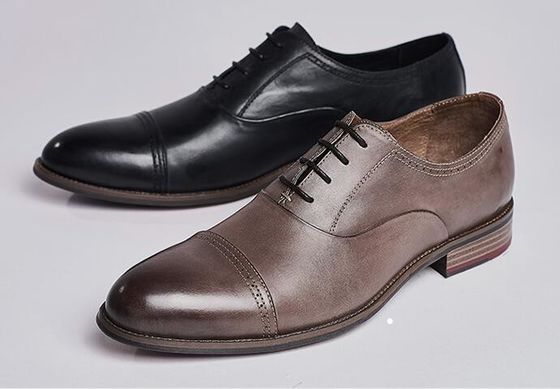 Durable 3cm talón hombre zapatos de vestir de cuero, zapatos de fiesta para hombres