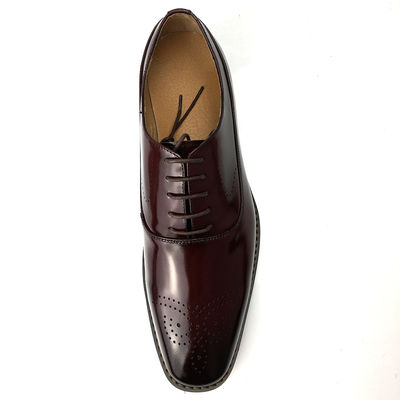 Envases de cuero de vaca y zapatos de oficina de doble cuero para hombres
