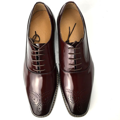 Envases de cuero de vaca y zapatos de oficina de doble cuero para hombres