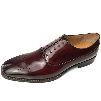 Envases de cuero de vaca y zapatos de oficina de doble cuero para hombres