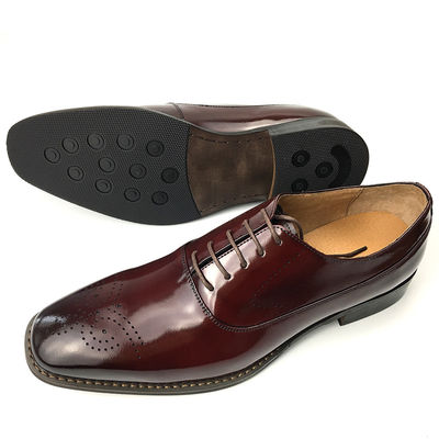 Envases de cuero de vaca y zapatos de oficina de doble cuero para hombres