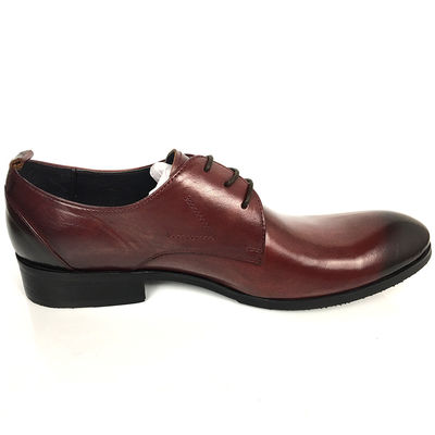 Vino Rojo Rismart Maturo Calzado de Oxford para Hombres Vestido Elegante Calzado de Cuero