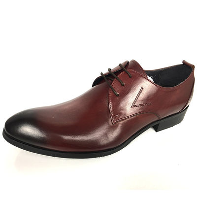 Vino Rojo Rismart Maturo Calzado de Oxford para Hombres Vestido Elegante Calzado de Cuero