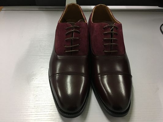 Hombres inteligentes vestidos de cuero vestidos de cuero zapatos Goodyear Welted hechos a pedido