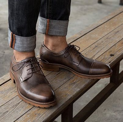 Vestidos de negocios para hombres zapatos de cuero masculino Plus - tamaño 45 46 47