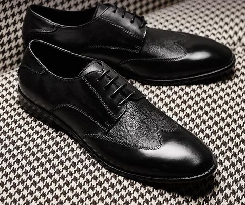 Italiano de diseño, zapatos de vestir de cuero, zapatos personalizados para hombres.
