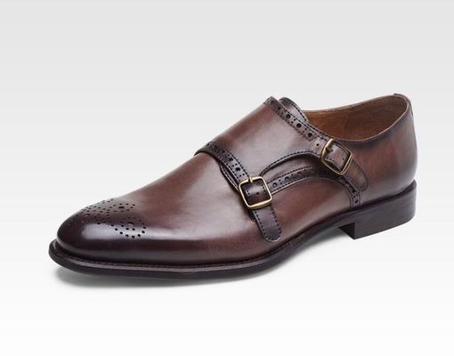 zapatos de cuero para hombres en brogue detallado