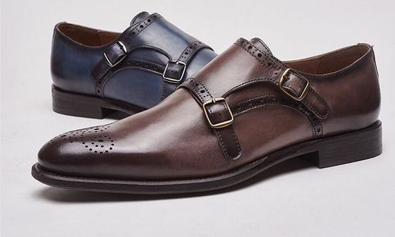 zapatos de cuero para hombres en brogue detallado
