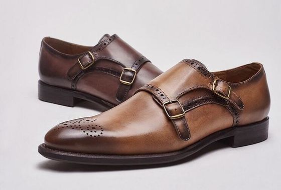 zapatos de cuero para hombres en brogue detallado