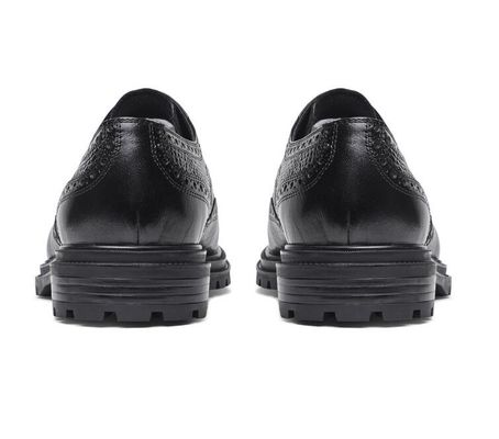 Brogues Casual Hombres Vestido de cuero Zapatos Respiradores Oficina Policía Loafer