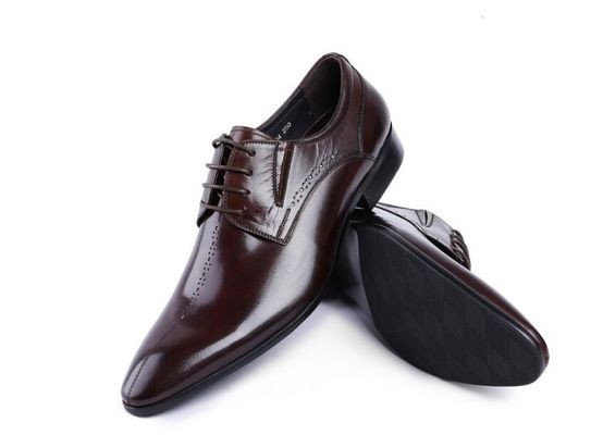 La marca Wingtip Oxford lujoso hombre zapatos de cuero vestido, zapatos de cuero genuino tallado