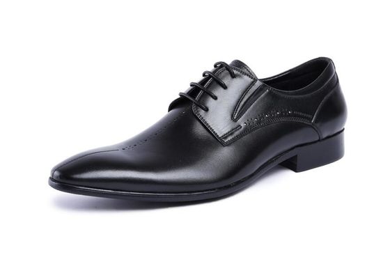 La marca Wingtip Oxford lujoso hombre zapatos de cuero vestido, zapatos de cuero genuino tallado