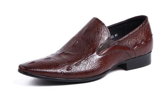 Tamaño normal, calzado de vestir de cuero de hombre, zapatos de ocio con punta.